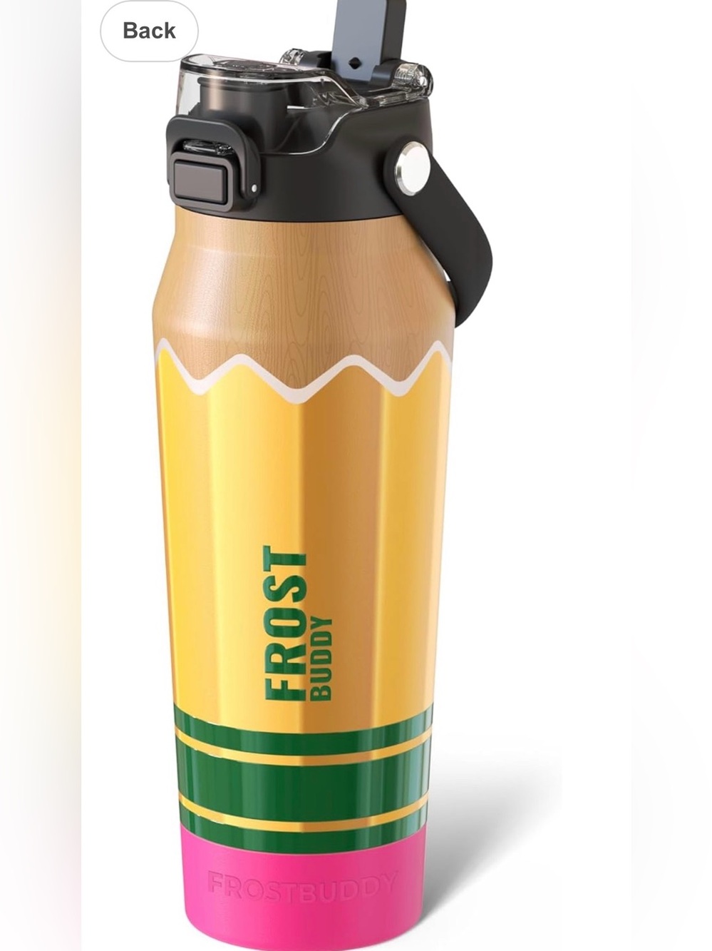 Yellow & Pink Insulated Water Bottle